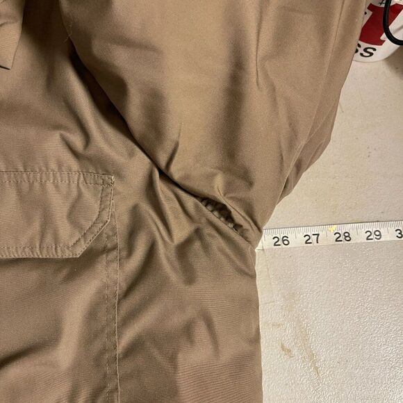 Vintage! Tan Heavy Winter barn Coat Removable Hood Size Med/Large - Picture 12 of 12